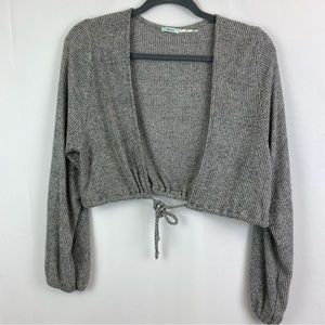 Urban Outfitters Kimchi Blue Cropped Tie Front Cardigan